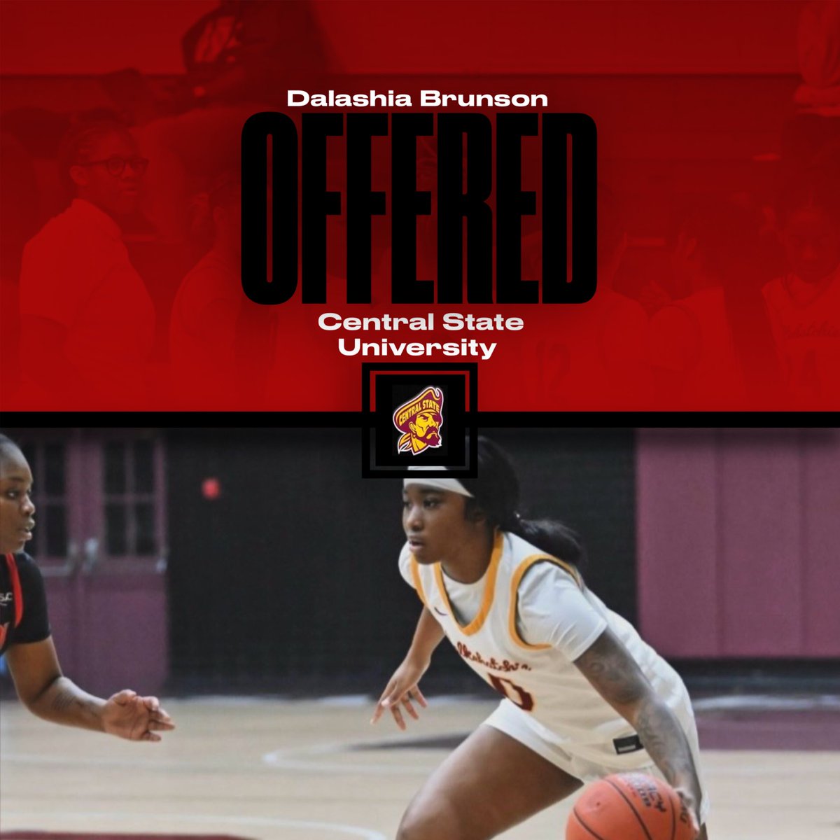 USCSalkWBB's tweet photo. 🚨 OFFER ALERT 🚨

Congratulations to our sophomore guard, Dalashia Brunson, on receiving an offer from Central State University!

So proud of your hard work and dedication—well deserved! 🤍⚡️ https://t.co/lgLt534nfR
