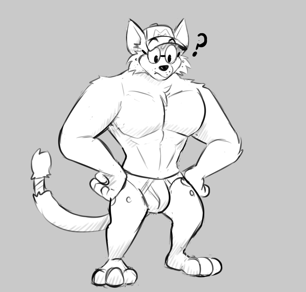 Some sketches I made of <a href="/Mokkabron/">Mokkabron</a> 's cat form