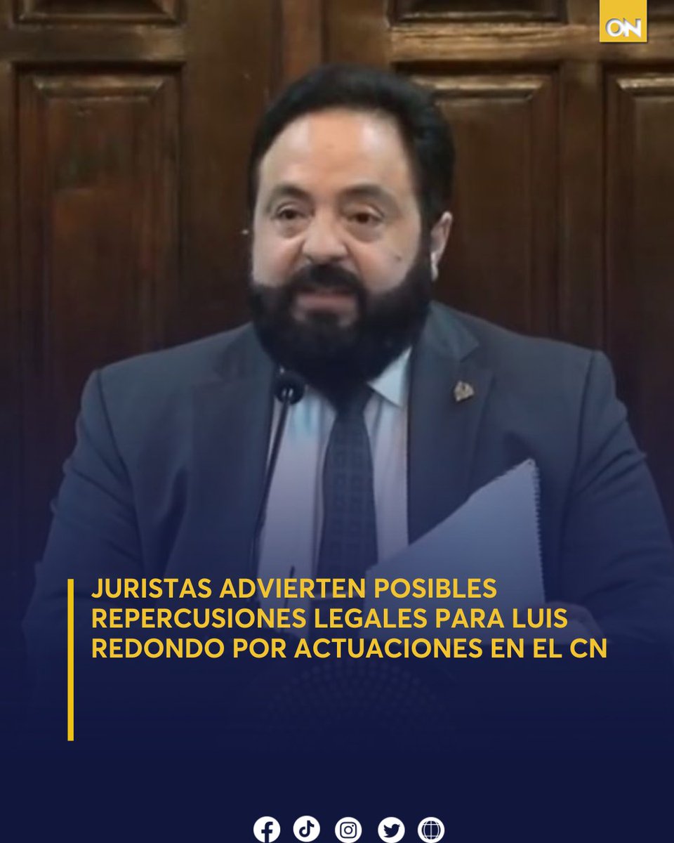 canal11hn's tweet photo. ⚖️📢 Juristas alertan que las actuaciones del presidente del Congreso Nacional, Luis Redondo, podrían acarrear repercusiones legales futuras al contravenir la institucionalidad democrática del país. 🇭🇳
https://t.co/xjzWOIJQ5E
#LuisRedondo #Advertencias #RepercusionesJudiciales #Demandas #CSJ #CN