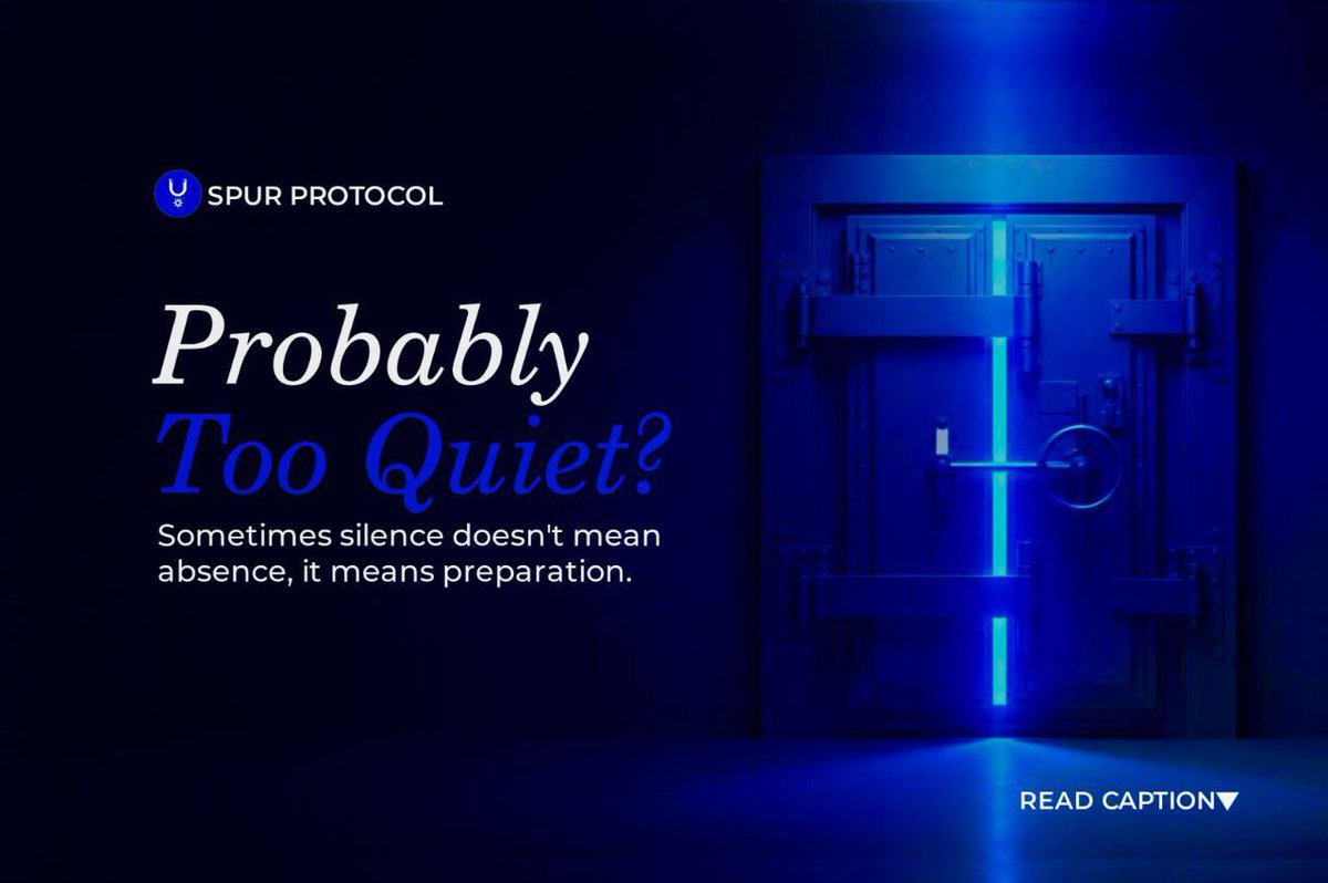spurprotocol's tweet image. "Probably Too Quiet?” 🙊

Some  are asking why Spur Protocol hasn’t been loud about its TGE yet
Well, Fair question.

In a market where projects announce token launches with no users, no traction, and no product, noise is easy.

✨Spur Protocol chose the opposite route:
 • Build…