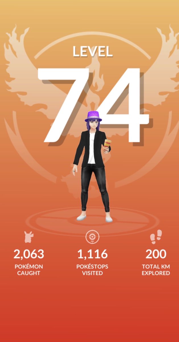 ComradeTraveler's tweet photo. I reached level 74 🥳 
Lets goo #PokemonGO https://t.co/KslQAo7K5C