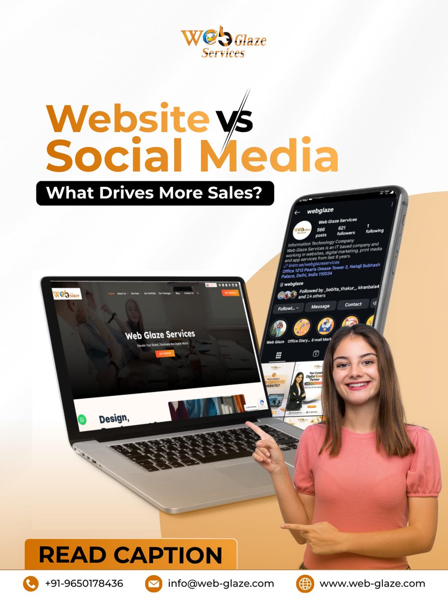 webglaze's tweet photo. Website vs Social Media — what drives more sales? 🤔
Social media attracts, your website converts.
Together, they turn clicks into customers. 🚀💻📱

🌐 https://t.co/GTXejebixI

#webglazeservices #digitalmarketing #salesgrowth #websitevssocialmedia #onlinebusiness https://t.co/JKrUvVsSb1
