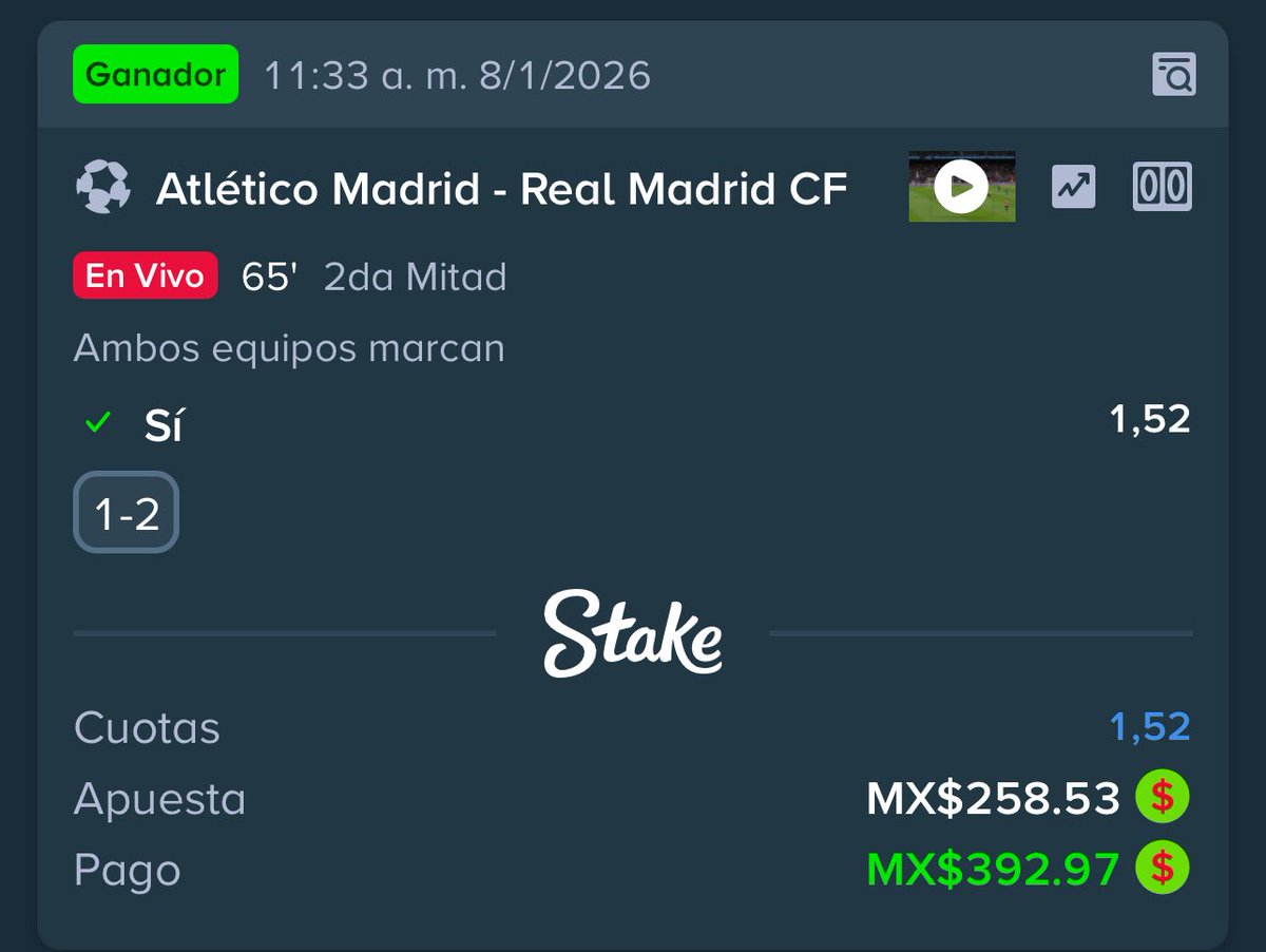 GaalloAlex's tweet photo. En mi grupo premium de apuestas estamos haciendo mi primer reto escalera, empezamos solo con $100.
Ya llevamos 4 pasos ganados ¿Hasta qué día llegaremos? 🔥🔥 https://t.co/xyL0wWeh0i