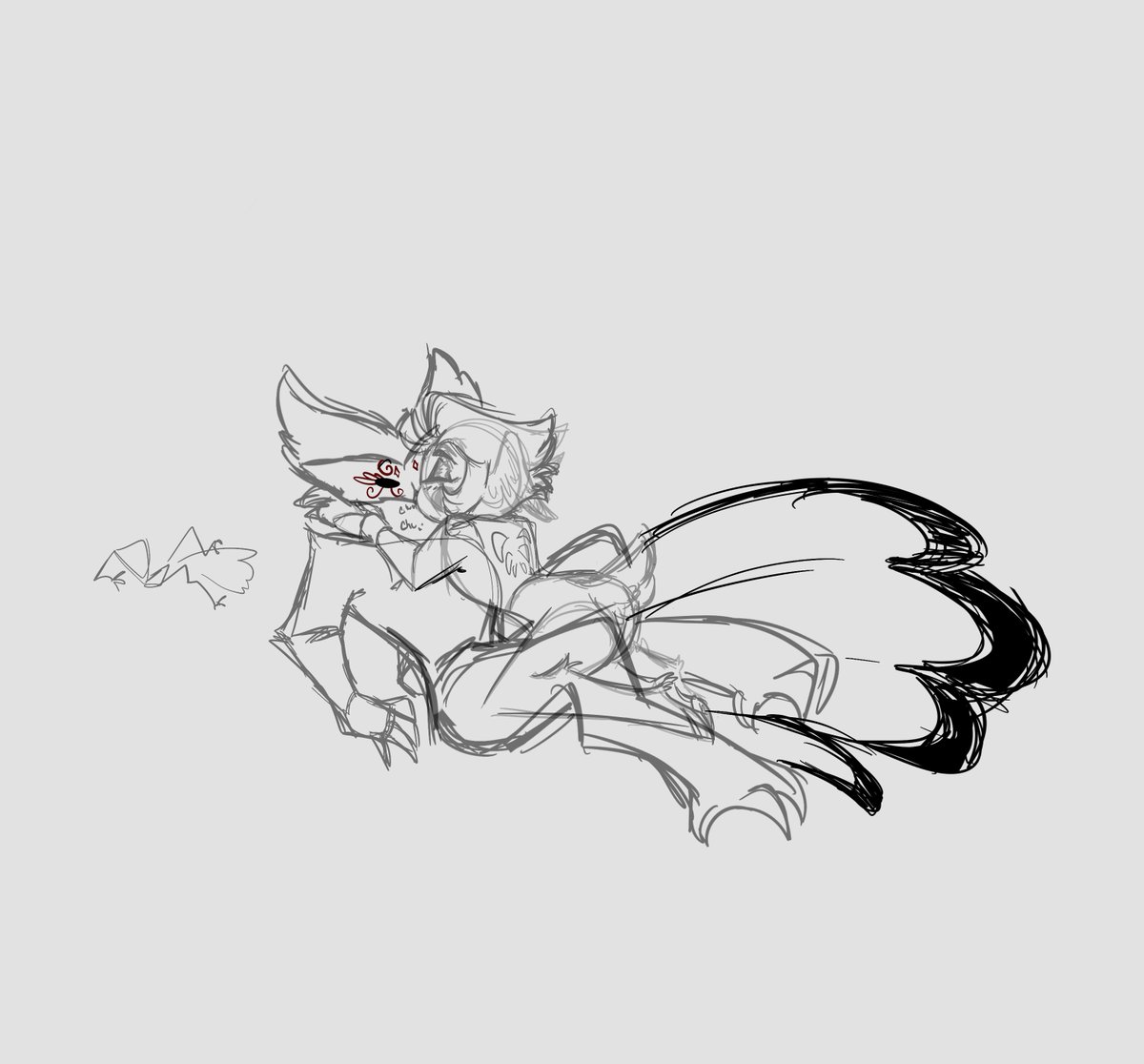 FizzyPop_0's tweet photo. Have I shown this wip sketch? Enjoy anyway๐ญ
#HazbinHotel #HelluvaBoss #ApplePai #LuciferMorningstar #HelluvaBossPaimon https://t.co/CX0kNrtYfk