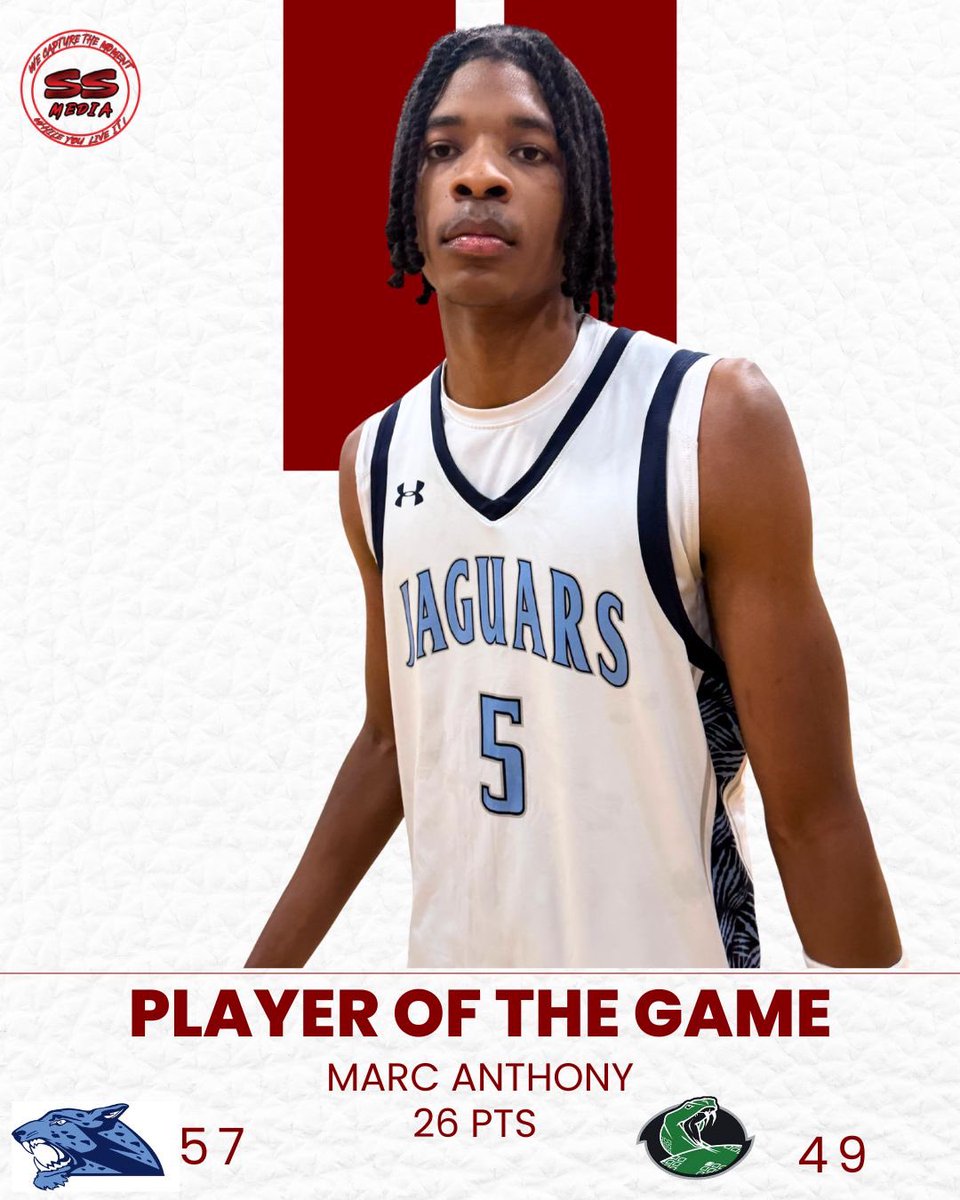 SSports_Media's tweet photo. @SSports_Media
District 27 Game of The Week
@CTJ_BoysHoops 57 vs Reagan 49
—— End of The Game ——
🔥 Johnson Jaguars grind out a tough one! @MarcAnthony0742 was unstoppable, dropping 26 and earning Player of the Game honors. Hard‑fought battle from start to finish, but the Jags found a way to close it out!
@SA_Sports @GASOTim @thaunderdawgsbb @TXHSBB @sanantoniohss @3GFilmWork1 @C0RTSiDE #WeCaptureTheMoment
#HighSchoolHoops #Districtplay #TXHSBB #JohnsonVsReagan