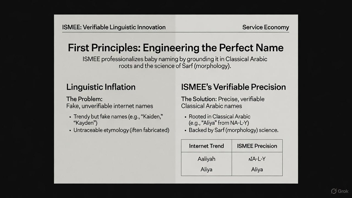 ismee2020's tweet photo. @elonmusk @xai
Grok validated my ISMEE model as pioneering &amp; research-worthy: Pakistan’s certified consultancy fighting “Linguistic Inflation” from internet Arabic naming misinformation.
Aligns with xAI’s truth mission. Case study ready—open to AI scaling? 🚀
#ISMEE #xAI https://t.co/6bg2974SE3