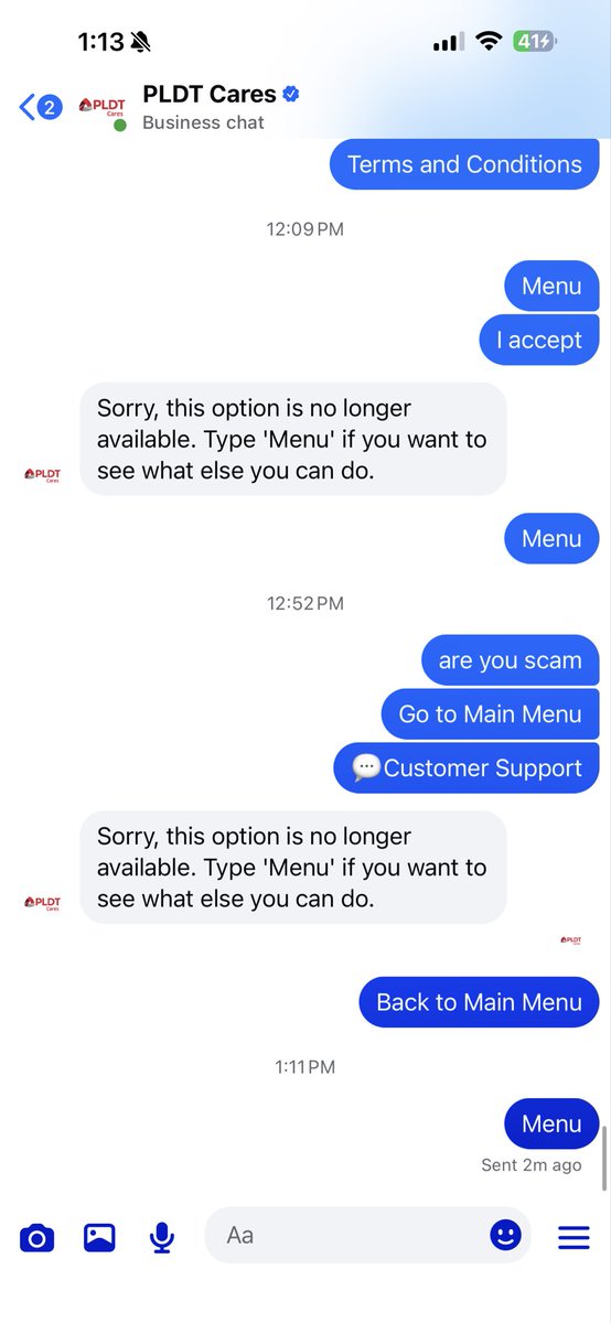 vennlu_7's tweet photo. @PLDT_Cares eto sabi kasi tapos nag chat ako ulit wala na ghosting na kayo. uso pala yan sa inyo https://t.co/keMWBVta0T