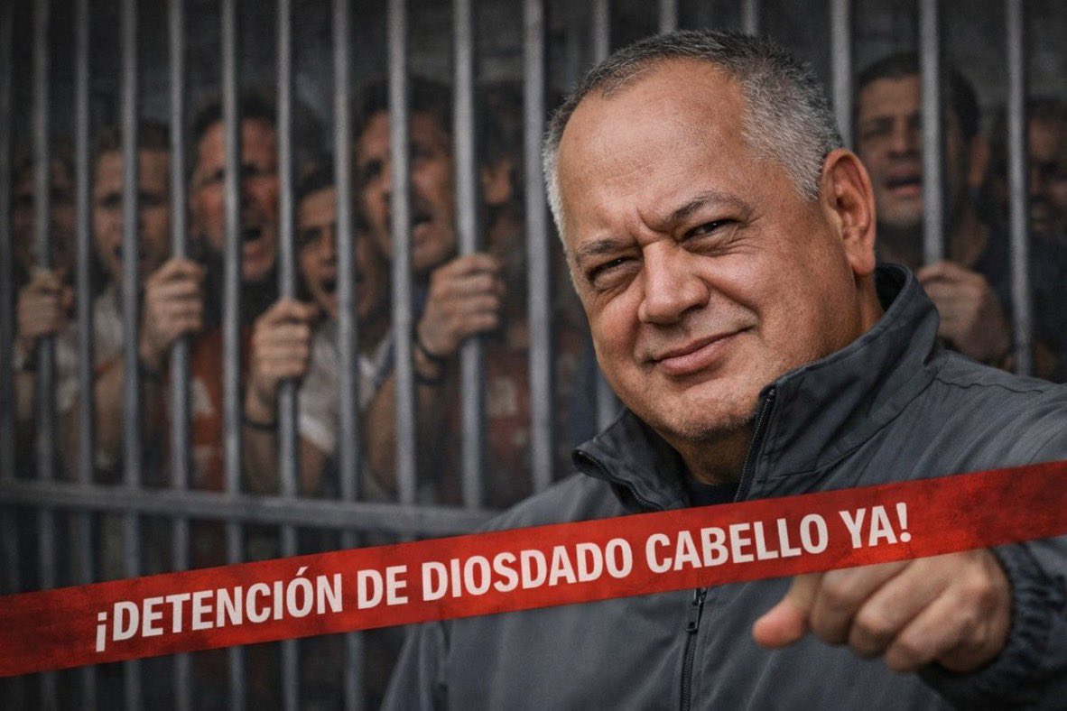 ZFrandjian39338's tweet photo. Atención a todos los venezolanos que usan la red social X, y que están preocupados por el retraso de la liberación de más de 900 presos políticos a nivel nacional, causado por Diosdado Cabello jefe de los colectivos y de las mafias que operan en las cárceles, debemos etiquetar a @SenRubio @M_S_Billingslea @RepCarlos @MaElviraSalazar denunciar y exigir la detención de Diosdado Cabello YA! (Mientras más denuncias, más nos tomarán en cuenta)