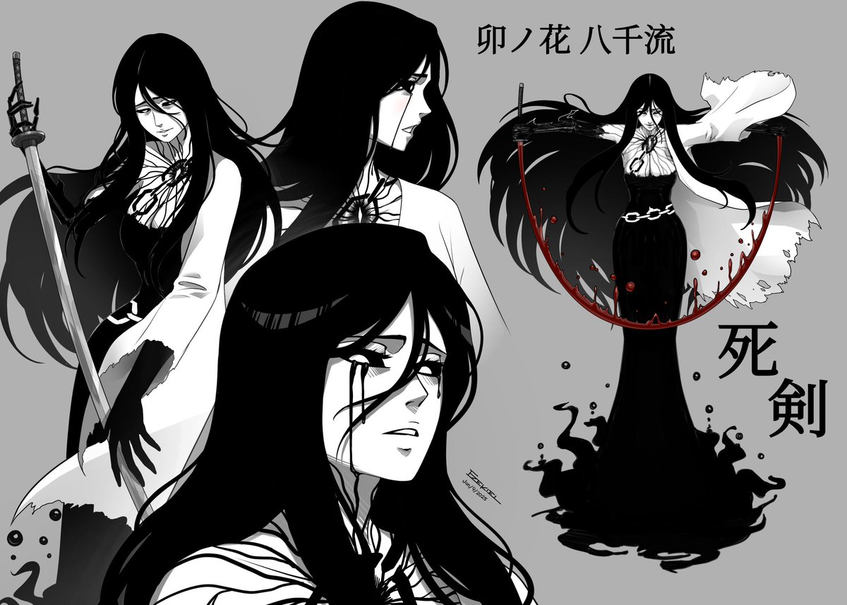 I made a Hell Arc Unohana concept art 

#BLEACH_anime 
#BLEACHTYBW