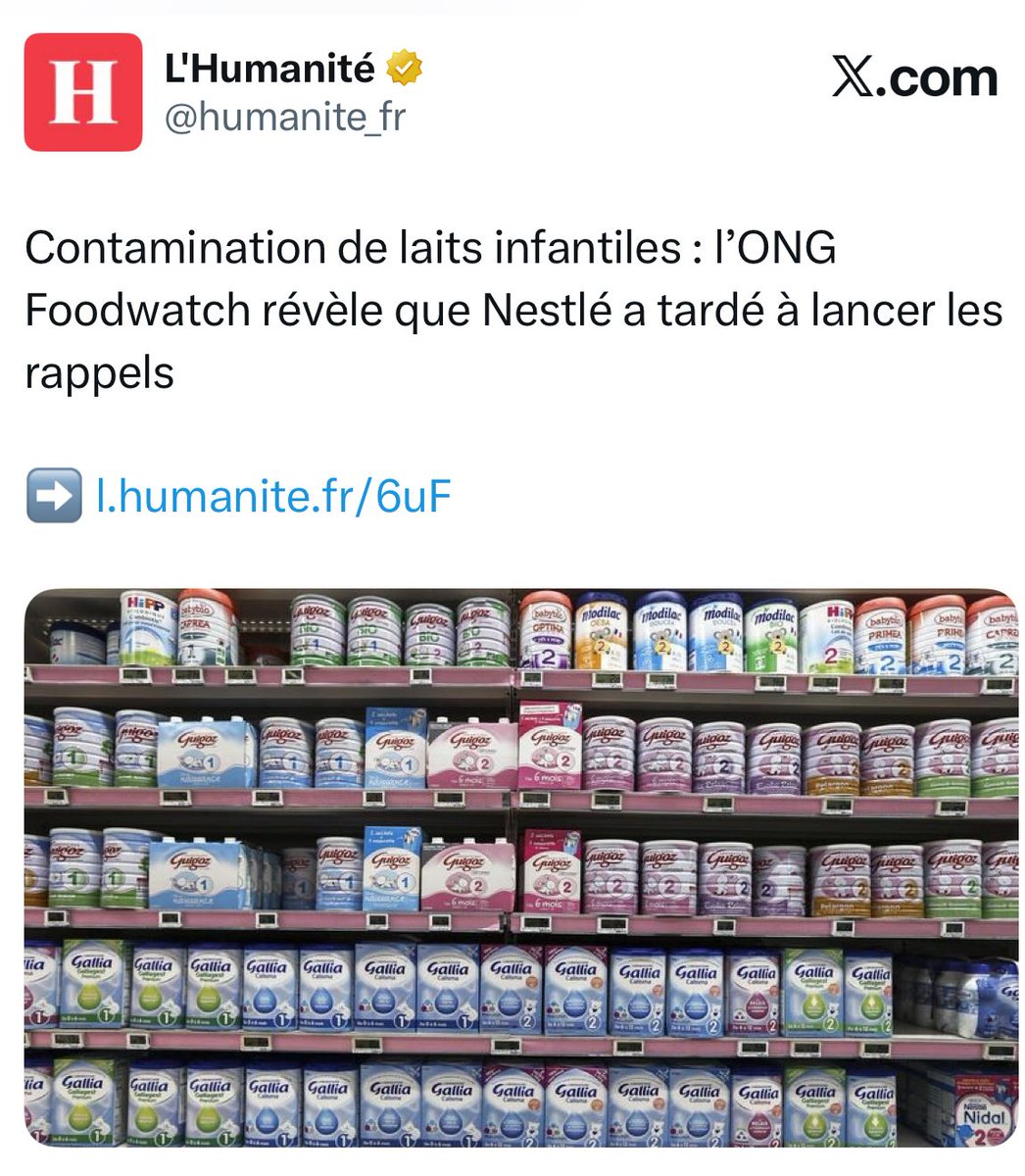realmarcel1's tweet image. Ça devient un boulot d’encyclopédiste de tenir les comptes de toutes les affaires Nestlé…
➡️ l.humanite.fr/6uF