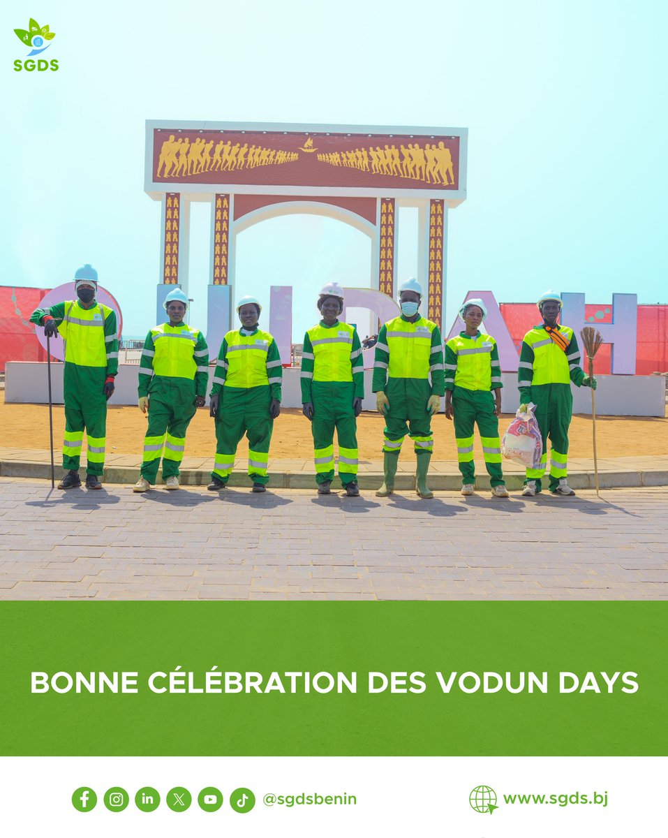 ✨𝐁𝐨𝐧𝐧𝐞 𝐜é𝐥é𝐛𝐫𝐚𝐭𝐢𝐨𝐧 𝐝𝐞𝐬 𝐕𝐨𝐝𝐮𝐧 𝐃𝐚𝐲𝐬

Ensemble, célébrons nos traditions tout en 𝐩𝐫é𝐬𝐞𝐫𝐯𝐚𝐧𝐭 𝐥𝐚 𝐩𝐫𝐨𝐩𝐫𝐞𝐭é 𝐞𝐭 𝐥𝐞 𝐜𝐚𝐝𝐫𝐞 𝐝𝐞 𝐯𝐢𝐞 𝐝𝐞 𝐧𝐨𝐬 𝐯𝐢𝐥𝐥𝐞𝐬.

#SGDSBenin #VodunDays #CadreDeVieBenin #Wasexo