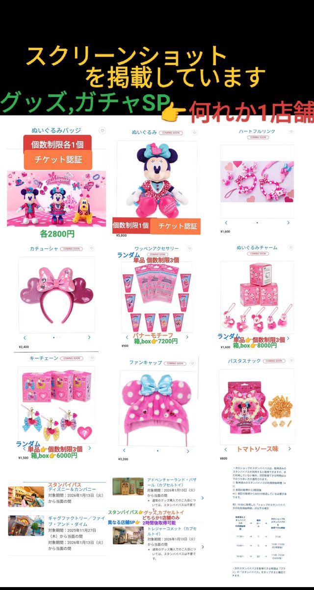 1/13 ミニパル 個数制限 各3個 ぬいば ぬい 1限 チケット認証