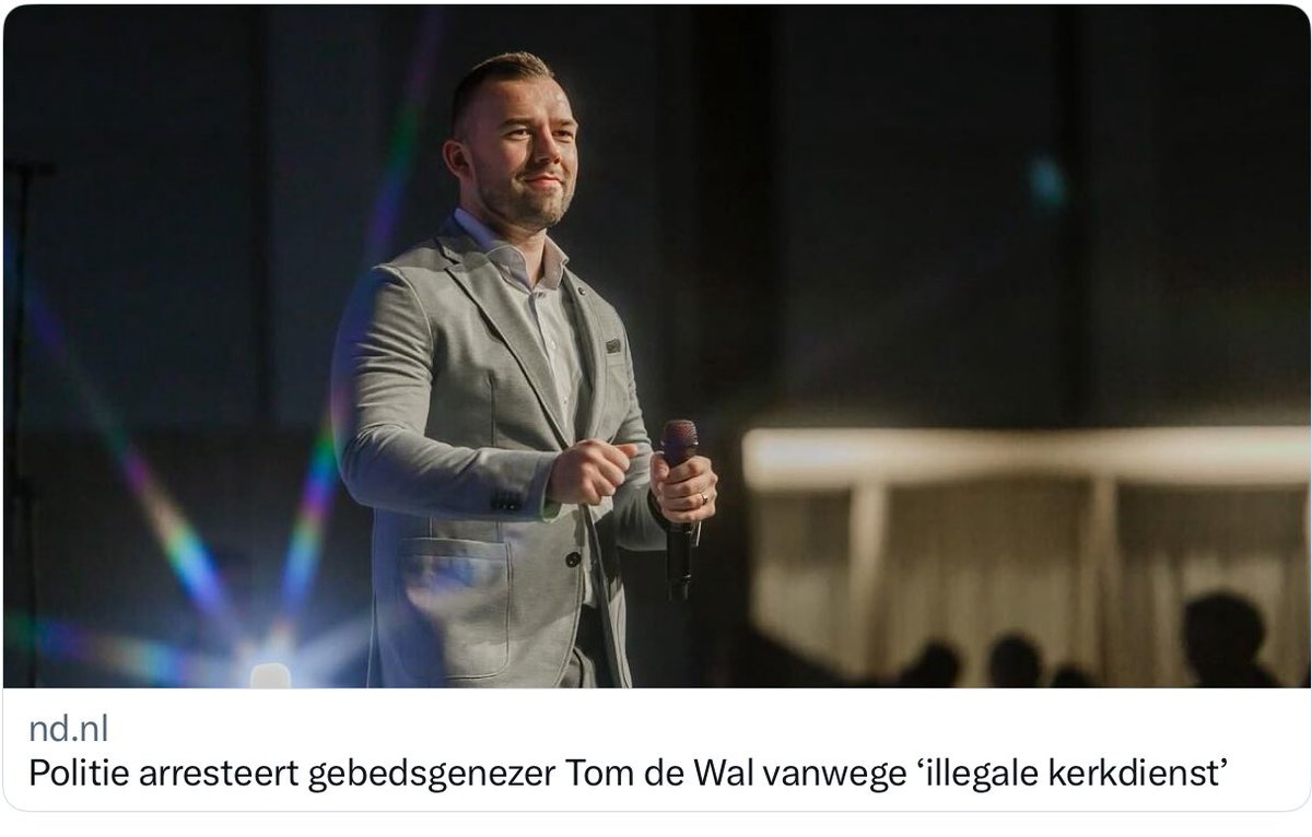 Arrestatie vanwege 'illegale kerkdienst' in Tilburg