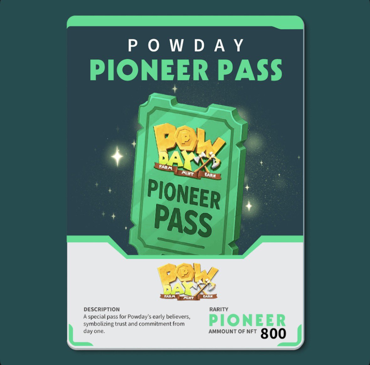 <a href="/5k_inside/">CardinaL | Crypto Inside🌙 GameFi🌙</a> The event rewards include 01 Powday Pioneer Pass NFT for 10 lucky winners.

Don’t forget to follow Powday and join the Powday Discord server (use the keyword CadinoL when filling out the entry form to get approved faster). ♥️✌️