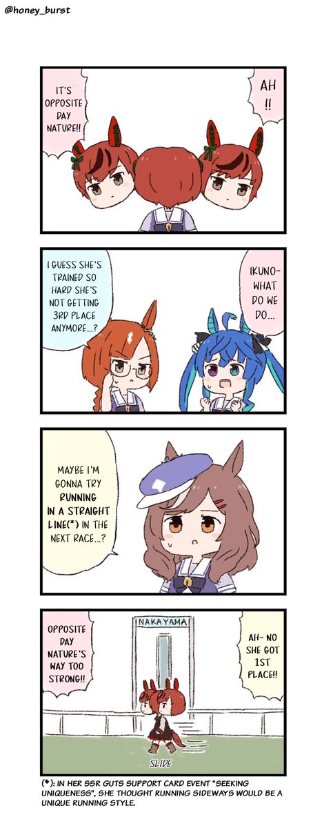 Umamusume English Translation
"Opposite day Nature"
#NiceNature
#Umamusume
#UmaTranslations
#英訳