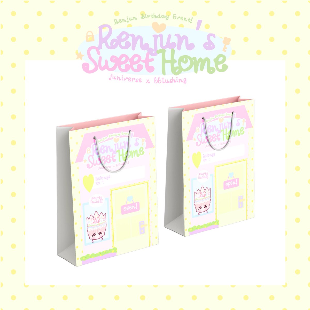 FREEBIES #6 : Your Buddy Bag 🛍️

Your name will be written on it to make sure your goodie bag stays with you. A simple detail, but made with love ❤️ 

#RenjunSweetHome
#RENJUNOURUNIVERSE