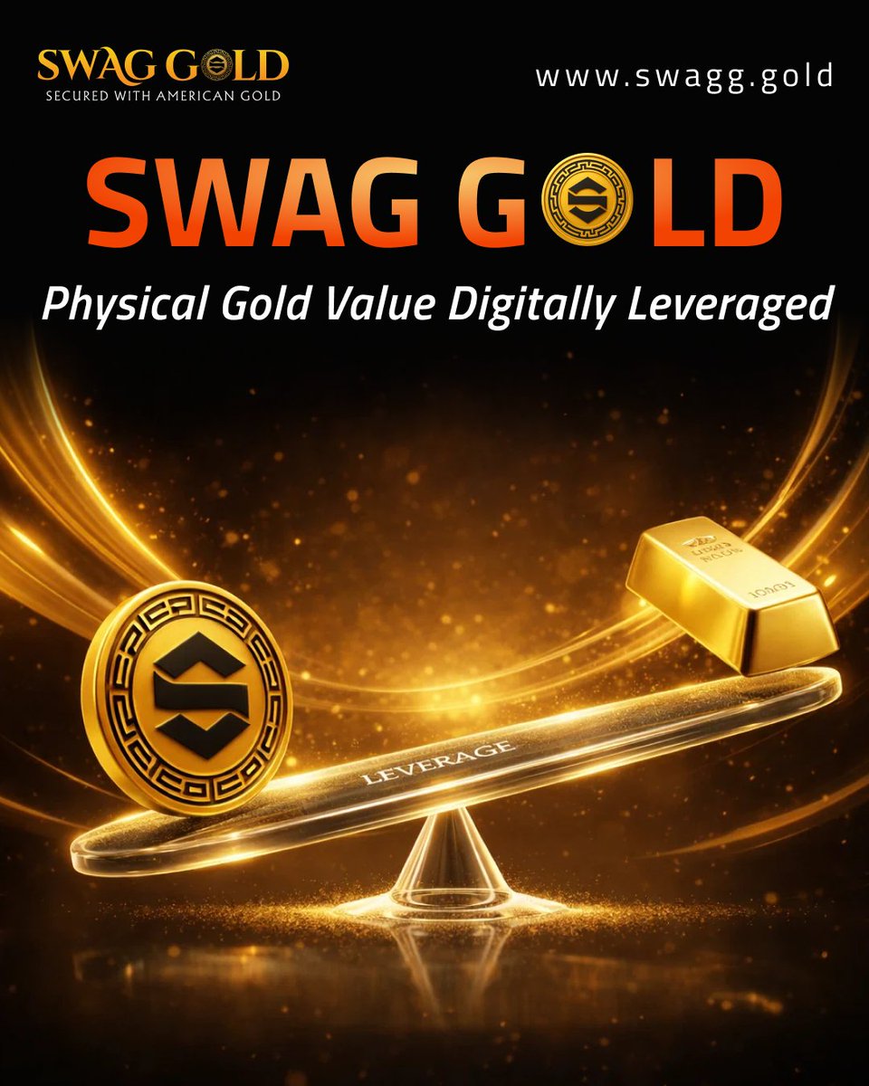 Physical gold value, digitally leveraged. ✨
SWAG GOLD combines real gold with blockchain innovation for a modern financial future.
🔗 swagg.gold
#SwagGold #DigitalGold #GoldBackedCrypto

Not financial advice. Assess risks and local regulations.