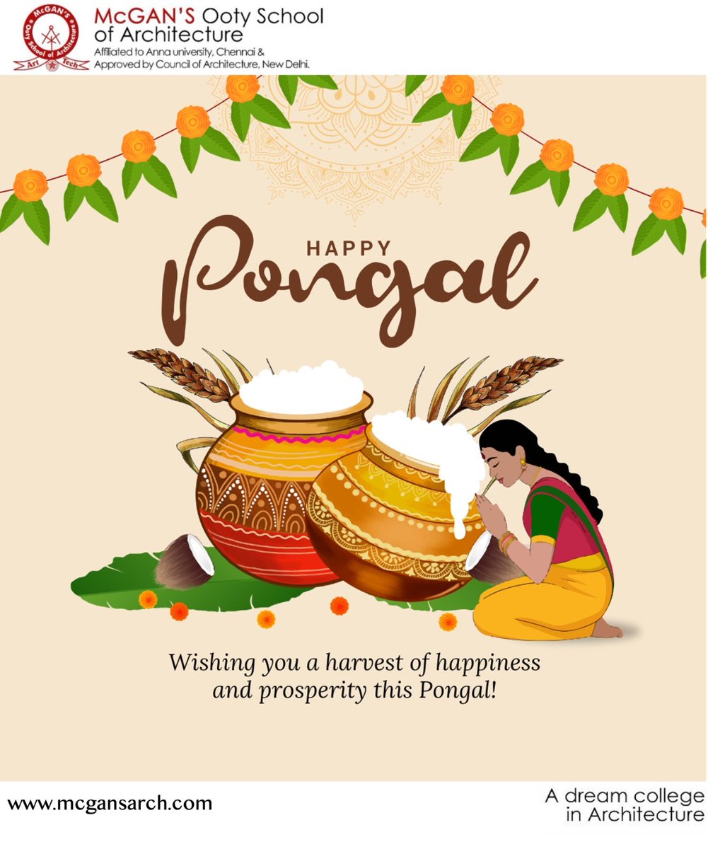 mcgansarch's tweet photo. Celebrating tradition and new beginnings. May this harvest season inspire your next great design. Pongal Greetings! ✨️🌻
.
.
#Mcgansootyschoolofarchitecture 
#lifeatmcgans 
#dreamcollegeinarchitecture https://t.co/hoBpk6LA2m