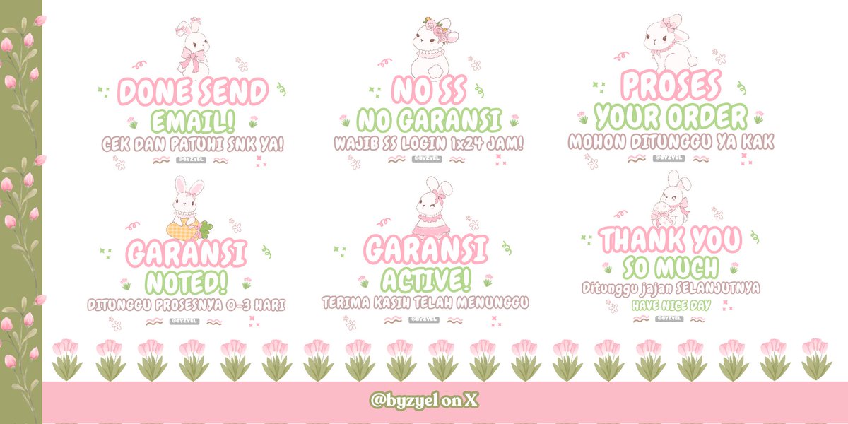 uncitary's tweet image. Help rt guys? Maaciw 🥰

Aku ada ready stock sticker pack bunny n cat ya 20k/desain free retext🐇🐈. Yang minat bisa langsung cek2 ke wa aku 🤗❤️ #zonauang
