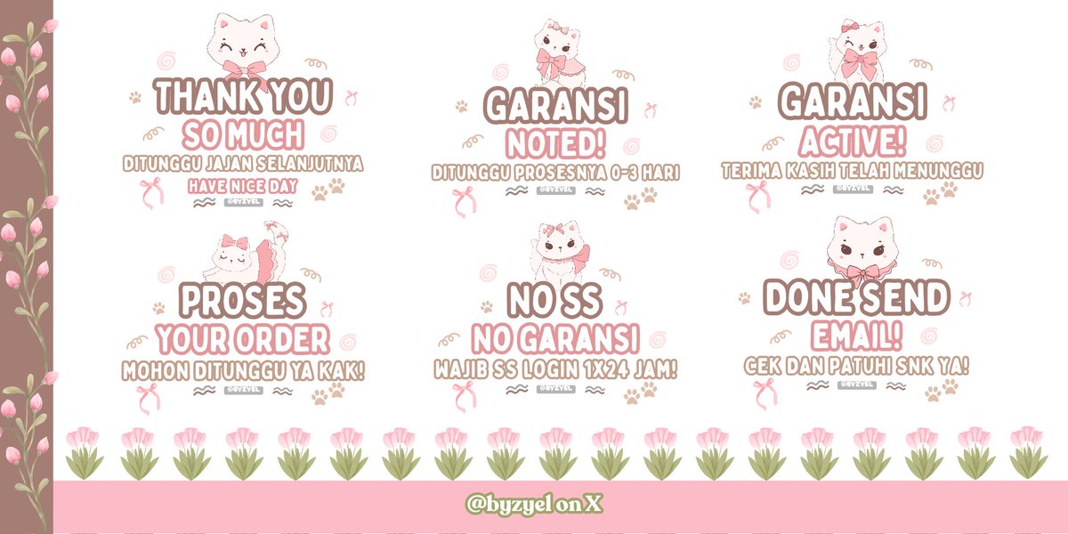 uncitary's tweet image. Help rt guys? Maaciw 🥰

Aku ada ready stock sticker pack bunny n cat ya 20k/desain free retext🐇🐈. Yang minat bisa langsung cek2 ke wa aku 🤗❤️ #zonauang