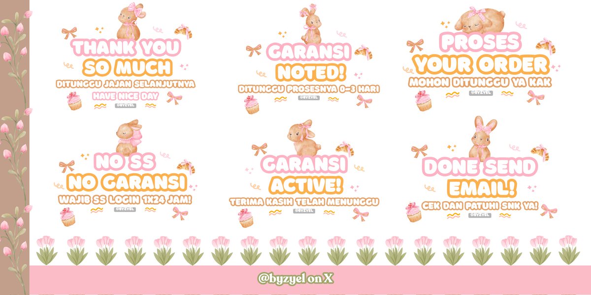 uncitary's tweet image. Help rt guys? Maaciw 🥰

Aku ada ready stock sticker pack bunny n cat ya 20k/desain free retext🐇🐈. Yang minat bisa langsung cek2 ke wa aku 🤗❤️ #zonauang