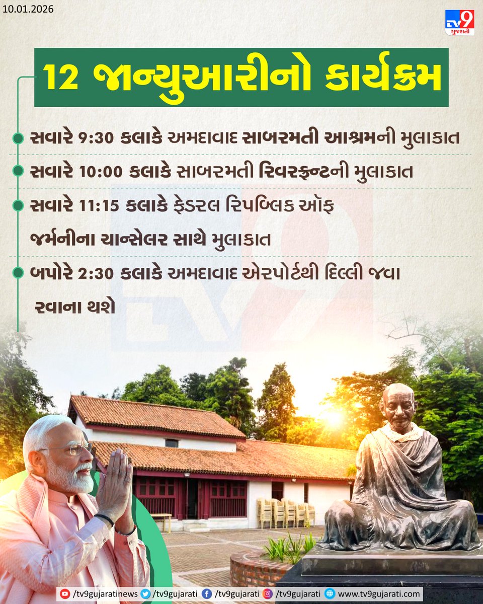 tv9gujarati's tweet photo. PM Modi Returns to Gujarat: 3-Day Emotional Homecoming Begins with Somnath Temple & Massive Drone Show | TV9Gujarati
#PMModiInGujarat #SomnathVisit #ModiHomecoming #SomnathSwabhimanParv #TV9Gujarati https://t.co/WvERHkIJzk