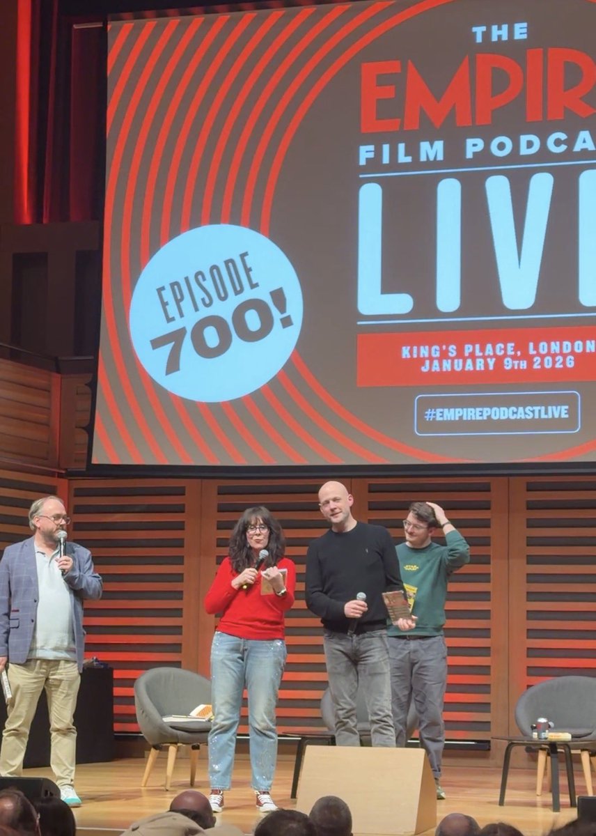 Another amazing night at the <a href="/empiremagazine/">Empire</a> podcast last night. Great guests. Great banter. <a href="/ChrisHewitt/">Chris Hewitt</a> said my question was diabolical and I feel it might be the start of my villain arc for episode 750. Much love to <a href="/jamescdyer/">James Dyer</a> <a href="/HelenLOHara/">Helen O'Hara</a> and <a href="/BenSTravis/">Ben Travis</a>