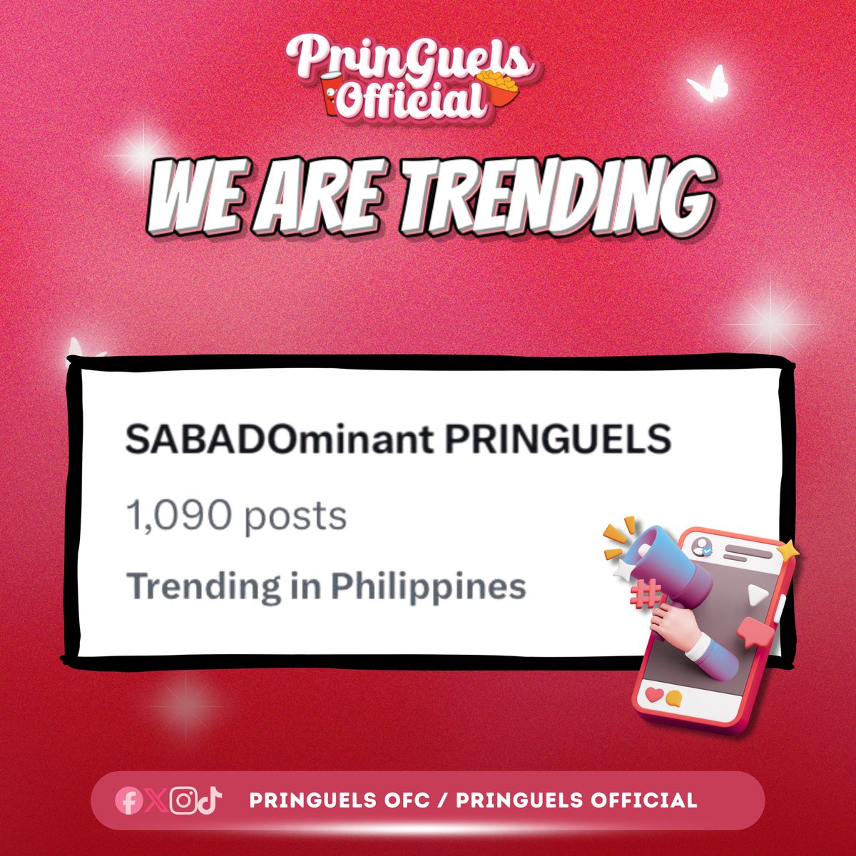 pringuelsofc's tweet image. 𝐏𝐑𝐈𝐍𝐆𝐔𝐄𝐋𝐒 𝐓𝐀𝐆𝐋𝐈𝐍𝐄 𝐔𝐏𝐃𝐀𝐓𝐄

We made it at the Trending, PrinGuels! Keep the momentum and target the Top spots, can’t wait to see Princess and Miguel slay their task.

Thank you PrinGuels for making our tag trend.

SABADOminant PRINGUELS