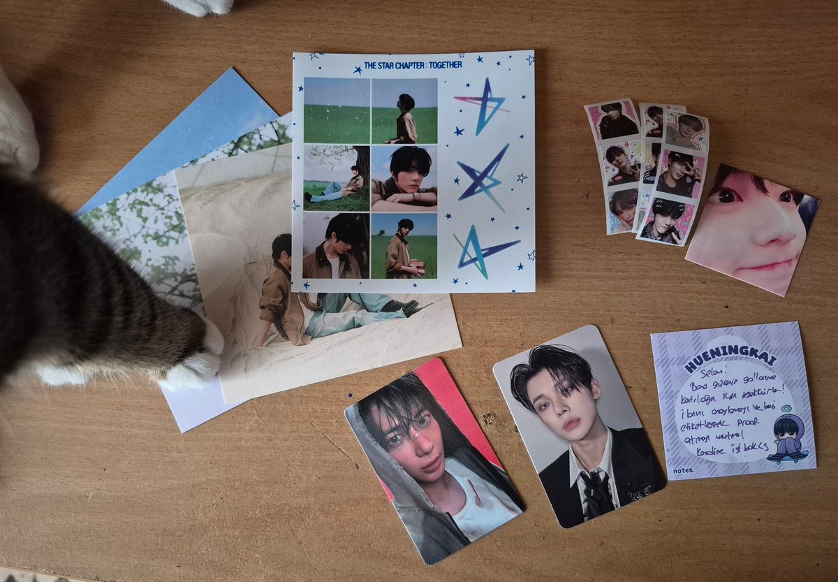 happy maill!!!! kedim izin vermedi çekmeme elinden zor aldım beomgyuyu 😭 yine harika paketlemissin burce seni seviore <a href="/soohyuckk/">burçe</a>