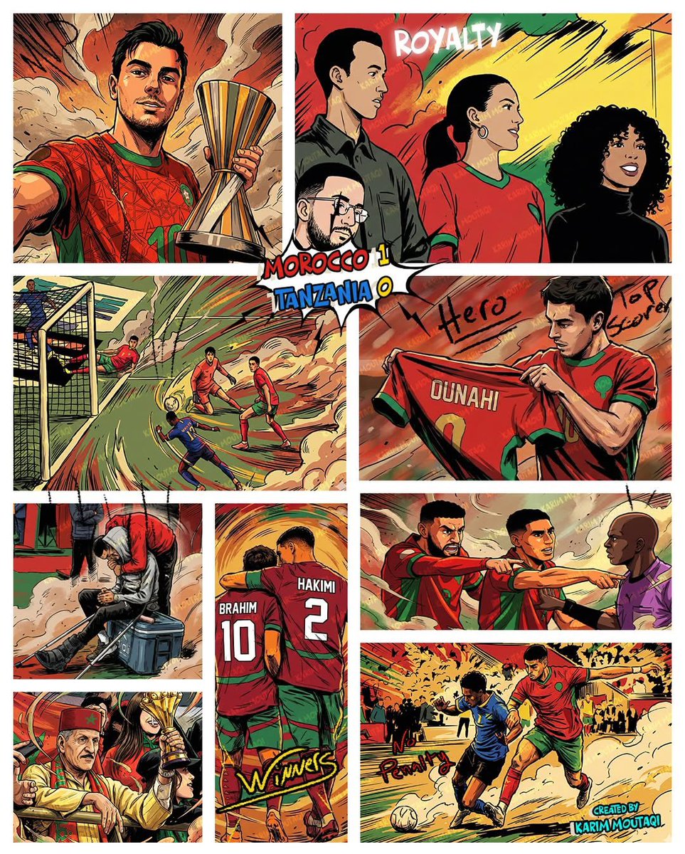 NoteSphere's tweet image. 2025 AFCON comics by Karim Moutaqi.