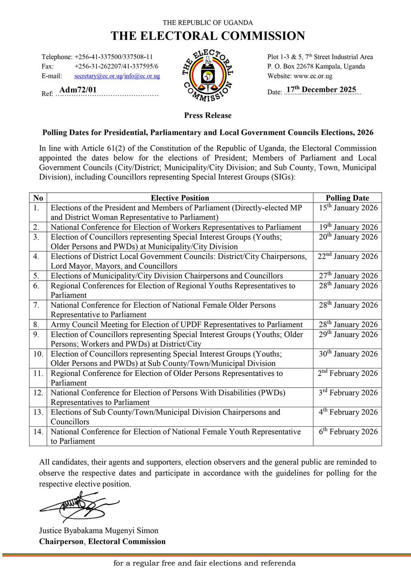 ugandarn's tweet image. Stay At Polling Stations But Keep Order Says EC Commissioner.

The Electoral Commissioner for Central North and West Nile, Anthony Okello, has clarified that voters are free to stay at polling stations after casting their votes, provided they maintain law and order. 

The…