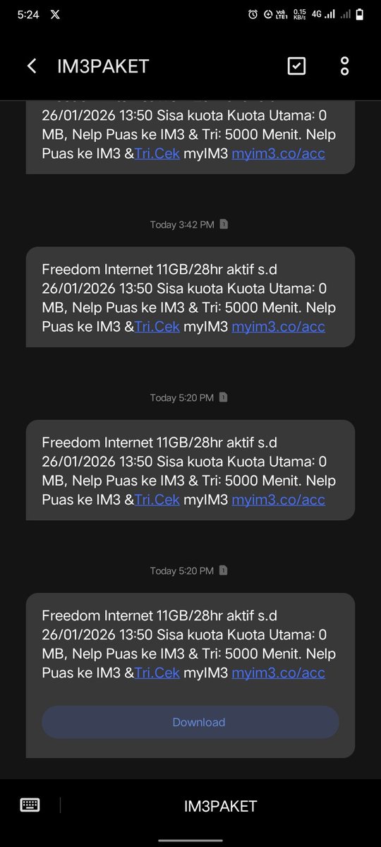 renjunanime's tweet photo. ini gmn ya indosat kok gjls bgini, kmrn kuotanya tb2 kesedot pdhl masih ada sisa, nah skrg baru kmrn diisi lg masa lgsg sisa 6,3 gb? @indosatim3 @CareIM3 https://t.co/PyR3JogdO8
