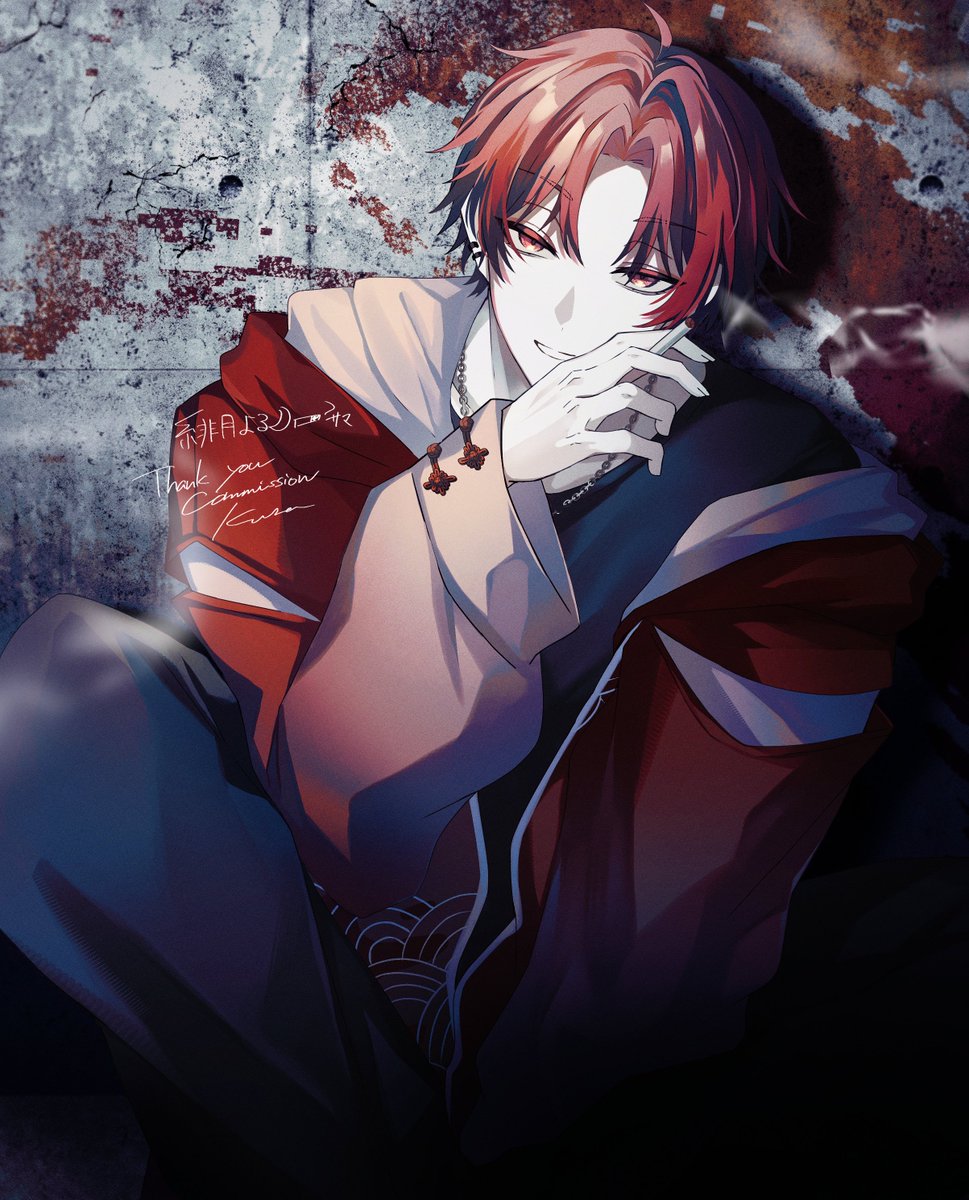 Skebで鞍様（ @ orca_kj）にイラストを描いてもらった!!

ちょっと良すぎないか…
これはえちえちです

#夜の彩り