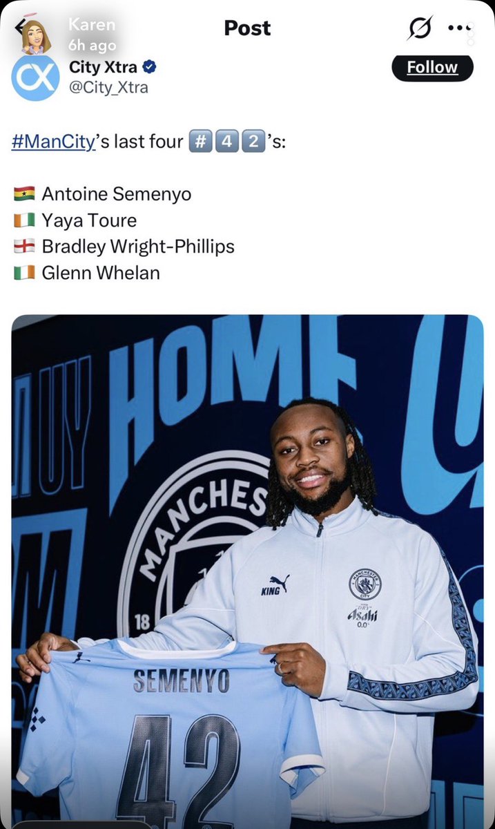 Some big shoes to fill there Antonio good luck with that <a href="/BWPNINENINE/">Brad Wright-Phillips</a> <a href="/YayaToure/">Yaya Touré</a>