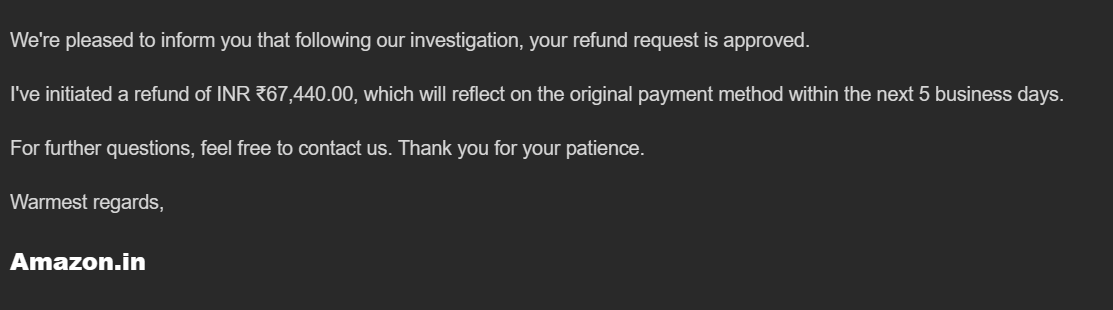 ankitnavgwal's tweet photo. @amazonIN Just a quick update that @amazon @amazonIN has acknowledged that a counterfeit product was delivered, and after investigation they've issued a refund. Thanks to amazon for taking this seriously &amp; not letting customer down. https://t.co/WP0aSJ2X88
