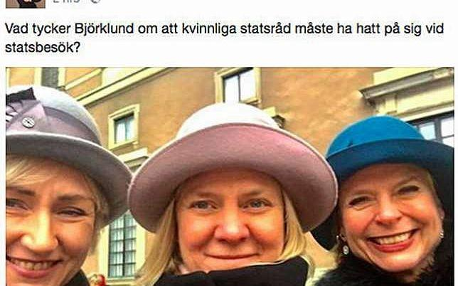 <a href="/hanifbali/">Hanif Bali</a> Minns ni när Magdalena Andersson spelade ned Hijab till att bära hatt ?