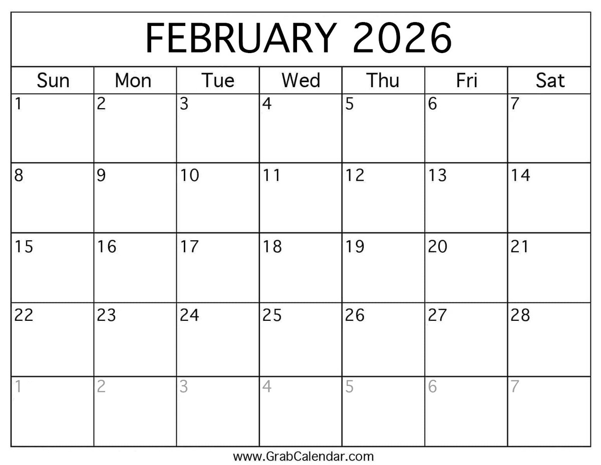 CalendarGrab's tweet photo. February is your chance to reset, refocus, and plan ahead 💡
Stay on top of your goals with a Printable February 2026 Calendar — simple, clean, and easy to use.
🗓️ Free download:
 https://t.co/APQbWggblG

#February2026 #PrintableCalendar #FreeCalendar #2026Calendar #Planning https://t.co/yaejSFtPL7