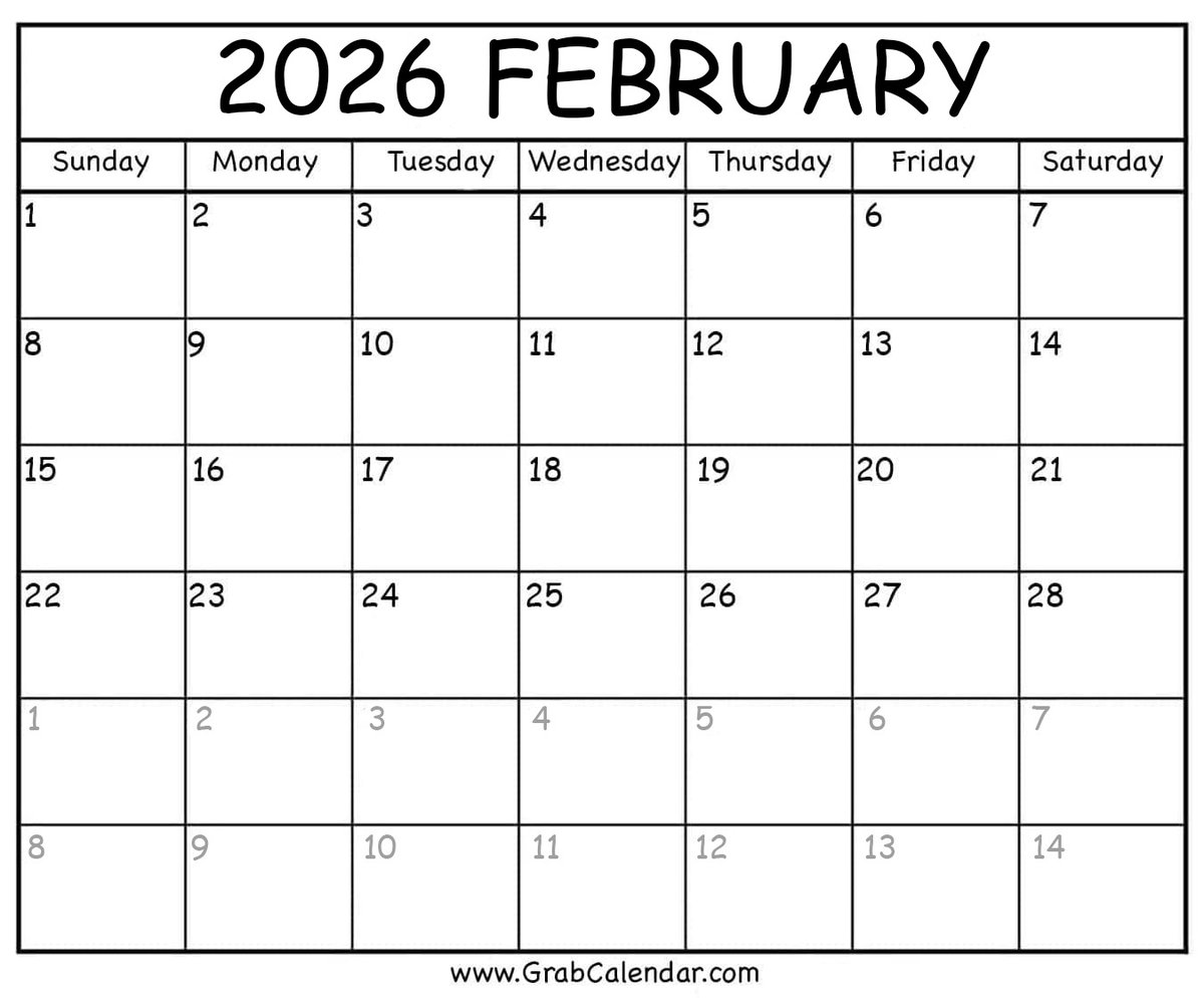 CalendarGrab's tweet photo. February is your chance to reset, refocus, and plan ahead 💡
Stay on top of your goals with a Printable February 2026 Calendar — simple, clean, and easy to use.
🗓️ Free download:
 https://t.co/APQbWggblG

#February2026 #PrintableCalendar #FreeCalendar #2026Calendar #Planning https://t.co/yaejSFtPL7