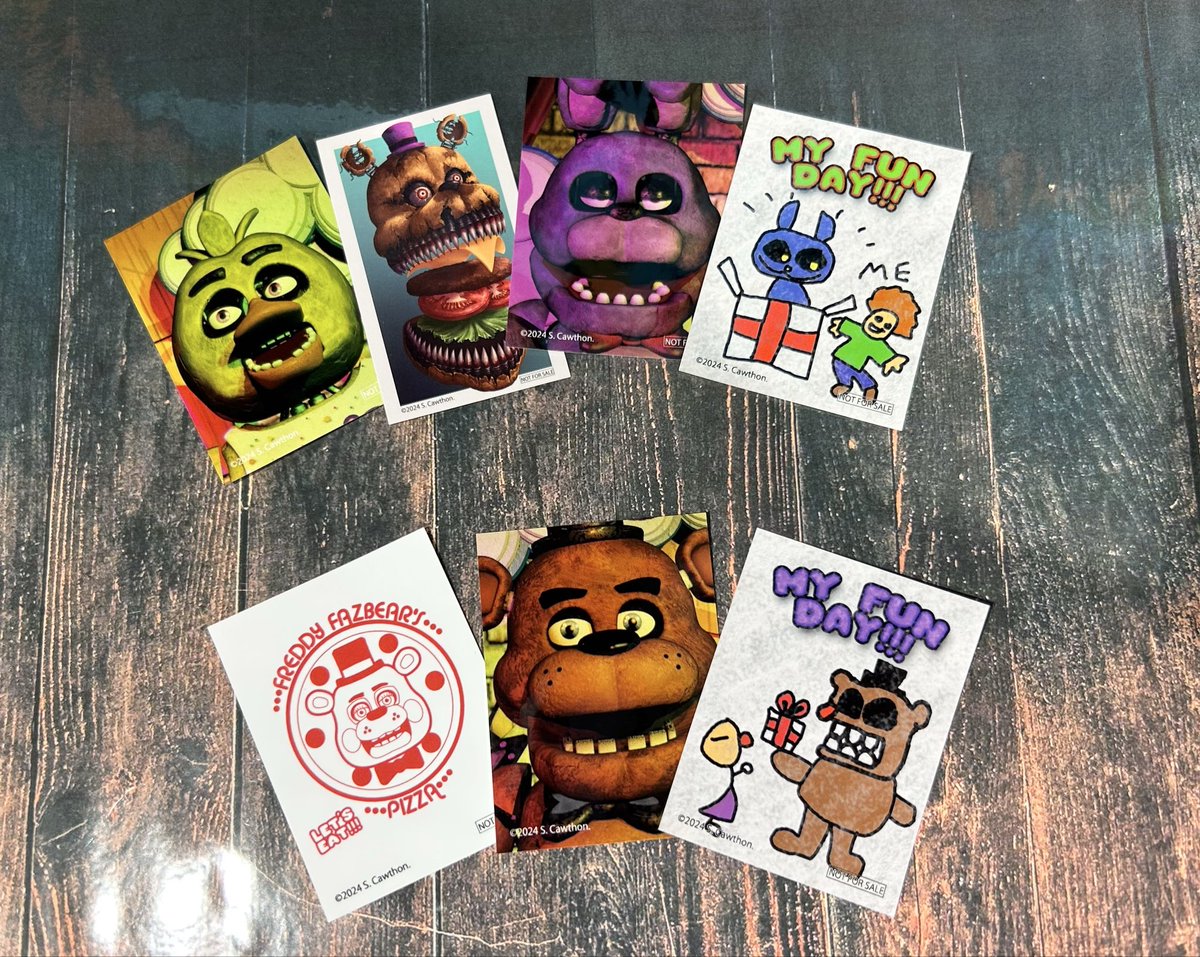 フレディーズ INFOLENS GEEK SHOP オリジナルステッカー コンプ フレディーズ INFOLENS GEEK SHOP オリジナルステッカー 3枚 🍕Five