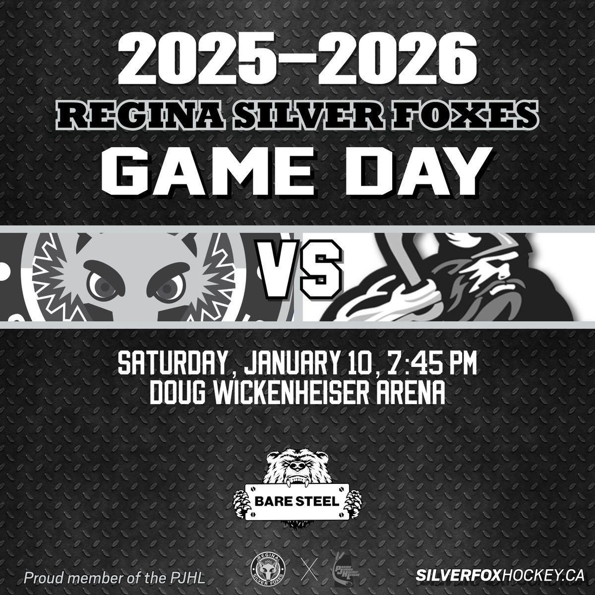 🦊SILVER FOXES GAME DAY🦊

The Foxes are back in action tonight when they host the Thunder at the Wick.

🏒 - Puck drops at 7:45 PM
📍- Doug Wickenheiser Arena