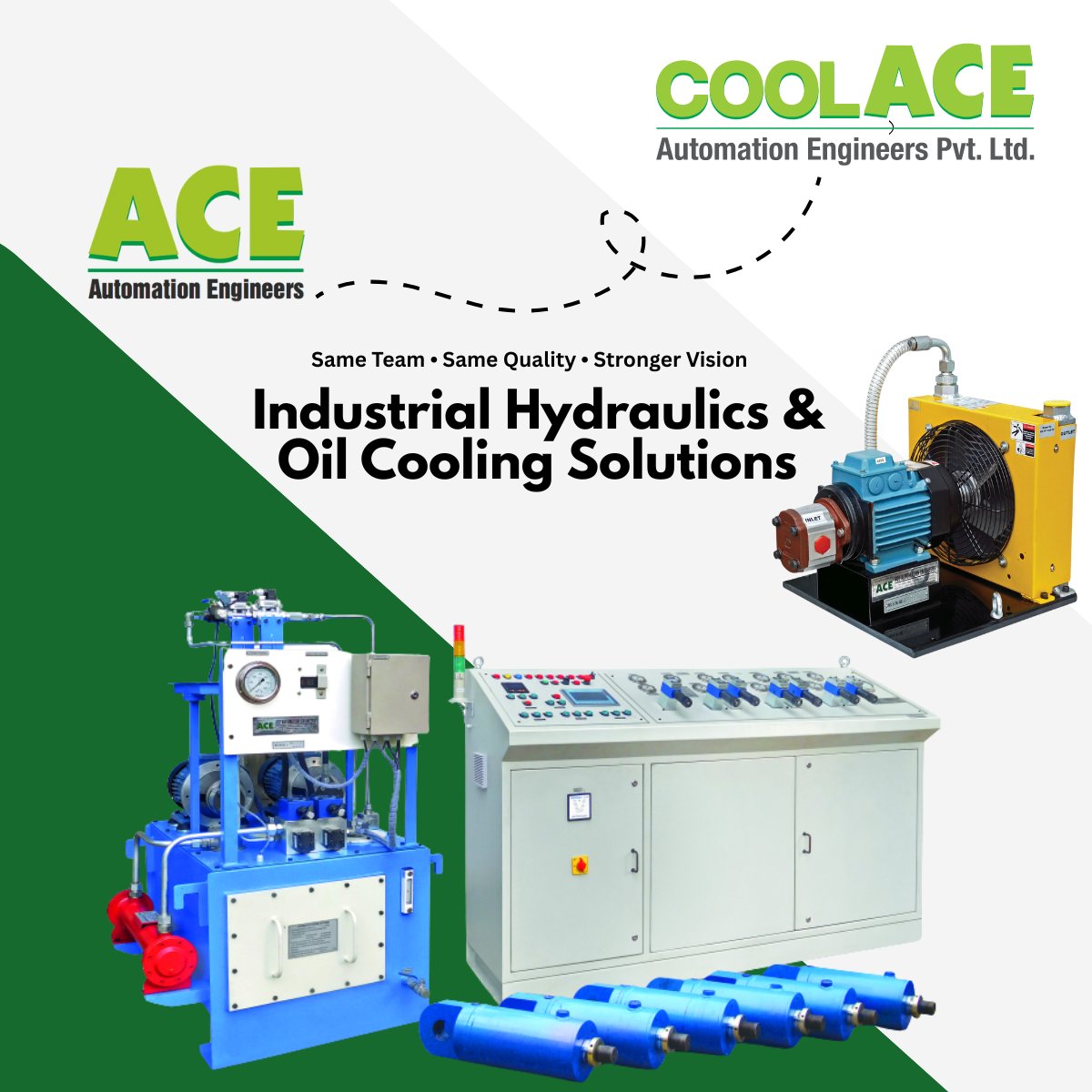 Our journey began in 𝟏𝟗𝟗𝟐 𝐰𝐢𝐭𝐡 𝐀𝐜𝐞 𝐀𝐮𝐭𝐨𝐦𝐚𝐭𝐢𝐨𝐧 𝐄𝐧𝐠𝐢𝐧𝐞𝐞𝐫𝐬, delivering reliable 𝐨𝐢𝐥 𝐜𝐨𝐨𝐥𝐢𝐧𝐠 𝐬𝐨𝐥𝐮𝐭𝐢𝐨𝐧𝐬 &amp; 𝐢𝐧𝐝𝐮𝐬𝐭𝐫𝐢𝐚𝐥 𝐡𝐲𝐝𝐫𝐚𝐮𝐥𝐢𝐜𝐬 to India’s core industries.

#oilcoolingexpert