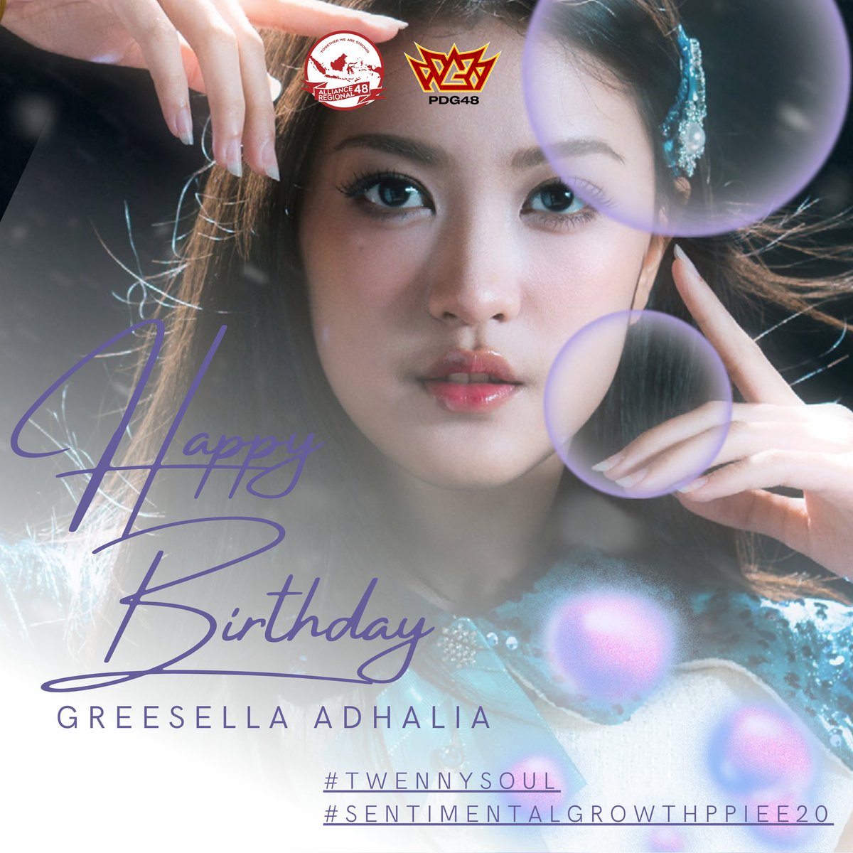 Happy 20th Birthday, <a href="/Greesel_JKT48/">Greesella Adhalia</a> 🎂🤍

Selamat memasuki babak baru Semoga di usia kepala dua ini, kebahagiaanmu berlipat ganda dan sinarmu semakin terang. Teruslah terbang tinggi dan jadilah versi terbaik dari dirimu sendiri! 🌟

#TwennySoul 
#SentimentalGrowth