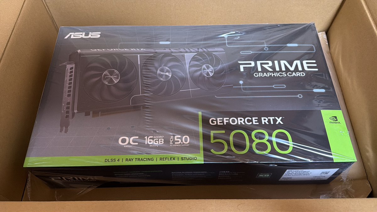 kibayashi_shin_'s tweet image. AsusPrimeRTX5080着弾！
 #ドスパラでこれ買った