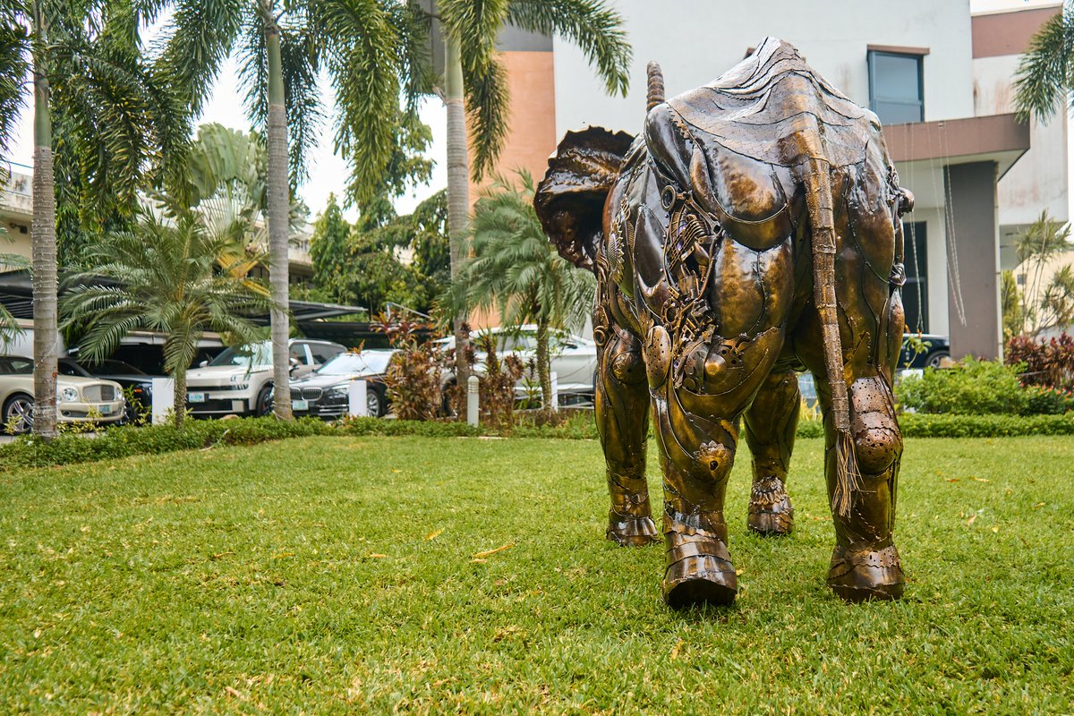 OladeleOgbeyemi's tweet photo. Commissioned by Mr. Alegeh, SAN, this work reflects a path forged through discipline, insight, and unwavering strength. 

Like the elephant, it symbolizes memory, leadership, and grounded power, quiet yet undeniable. https://t.co/zDMXUavx1n