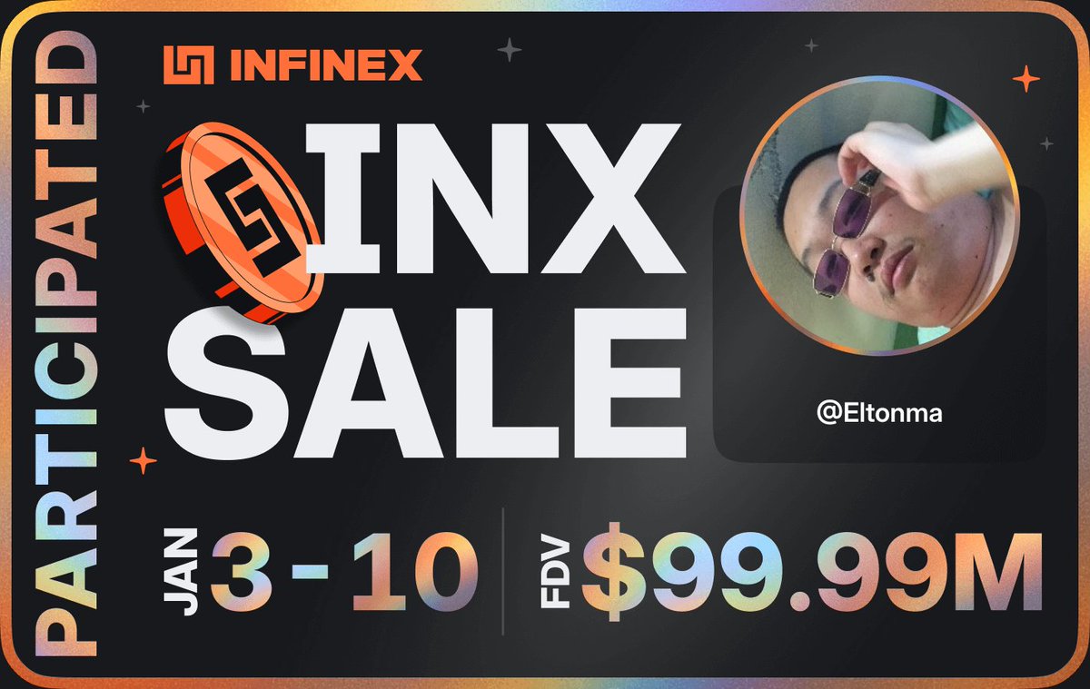 I participated in the <a href="/infinex/">Infinex</a> sale - $99.99M FDV, 3-10 Jan, 2026, Well I don't even know wtf is this, who can tell me?