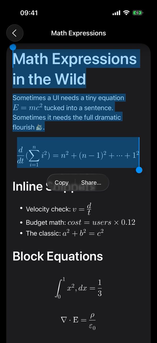 Coming soon to Textual: math expression support.