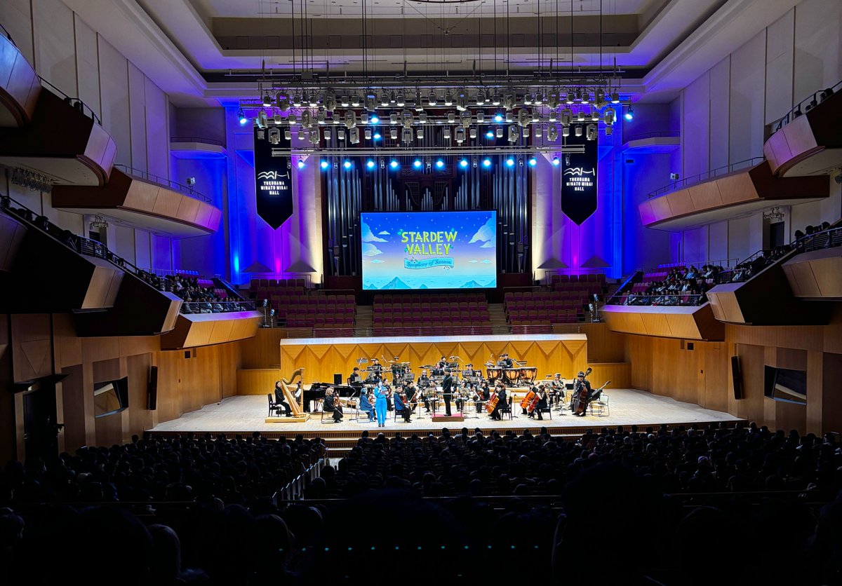StardewConcert's tweet photo. We had an amazing show in Yokohama, Japan yesterday! 🇯🇵 
日本の皆様、昨日はご来場いただき誠にありがとうございました！
コンサートはお楽しみいただけましたでしょうか？
会場ではスタバレへの愛が溢れており、演奏中はもちろん、それ以外の時間にも皆様が楽しそうに交流されている様子を拝見し、私たち開催者一同もとても嬉しい気持ちになりました。
改めまして、スタッフ一同より心より感謝申し上げます💜
またいつか日本で開催いたしますので、その際はぜひ会場でお会いしましょう！
（当日のプロ写真や映像は後日投稿予定です😁 どうぞお楽しみに！）