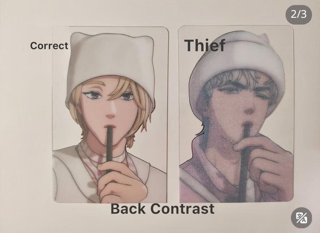 eunhohae's tweet image. SPREAD AWARENESS AMONG PLLI‼️
makes sure to check the outside packaging &amp;amp; photocards properly since theres fake albums going around. #PLAVE #plavealbum 

credit xhs:reisakuma1102