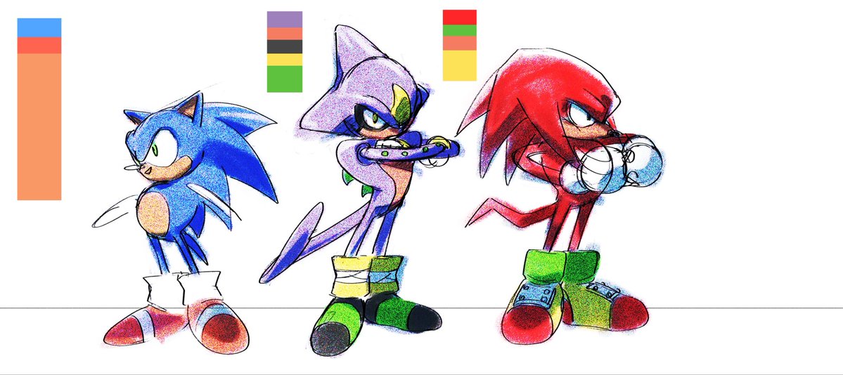 Even more Espio design revamps for the hell of it [Rush sketches before work]