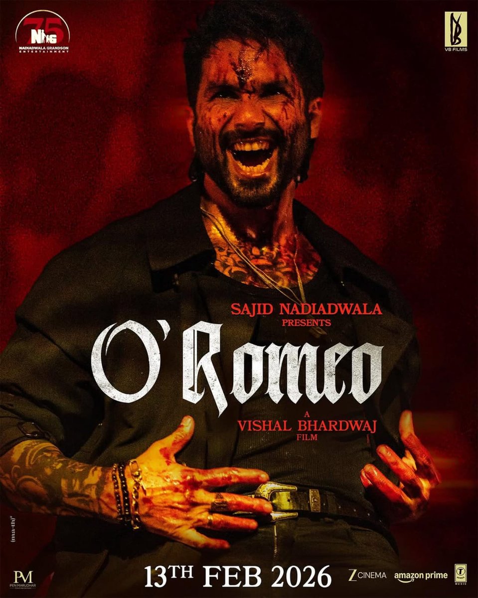 imMDP's tweet photo. Blockbuster Teaser #ORomeo 
Bang On! Sure Shot Superhit.  Eagerly waiting for the film in feb. @shahidkapoor @VishalBhardwaj #ArijitSingh #Gulzar #nana &amp; @avinashtiw85 💥 https://t.co/pJu77aeTZg